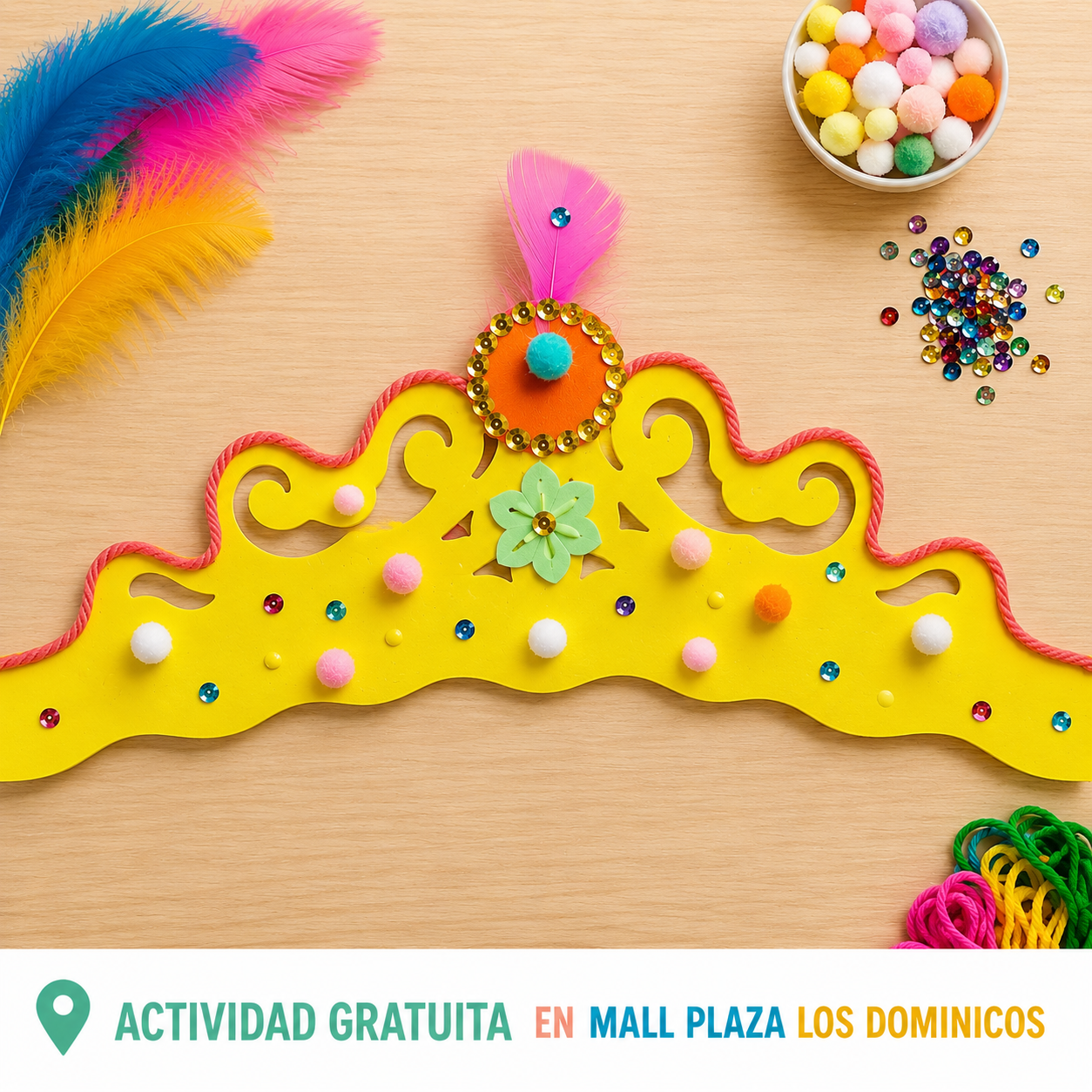 Taller Gratuito Crea tu Corona Creativa | Mall Plaza Los Dominicos