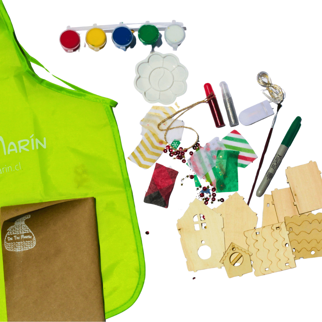 Casita de luz navideña