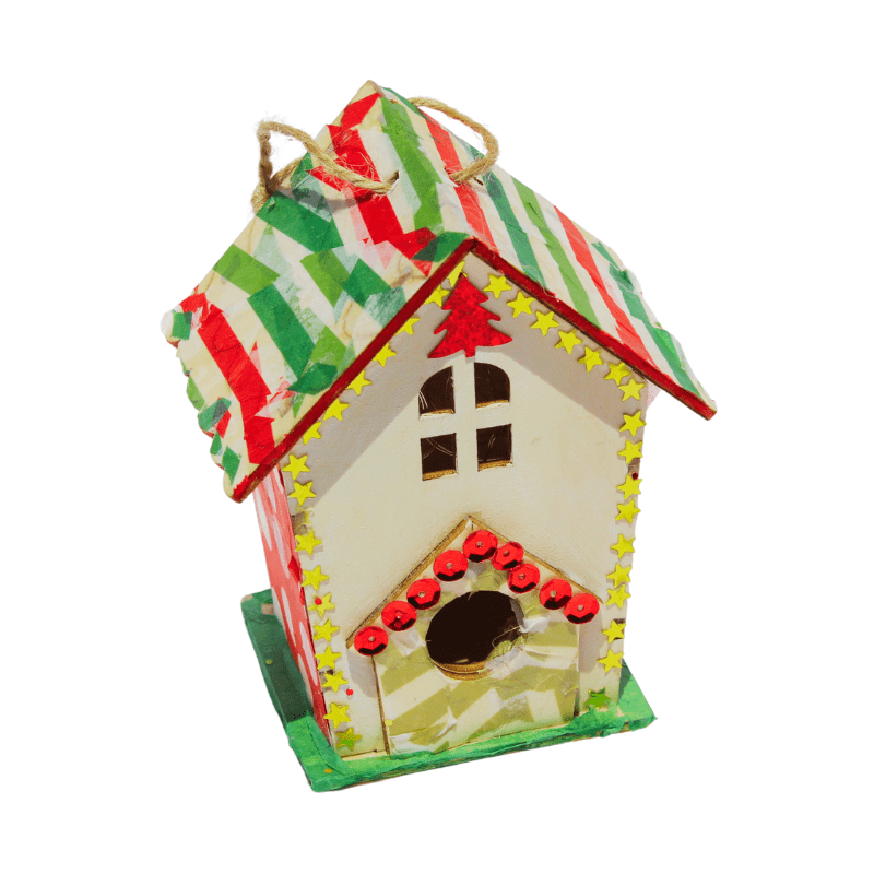 Casita de luz navideña