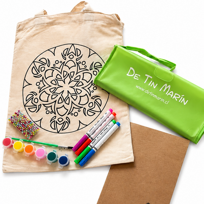 kit de bolso de tela para pintar