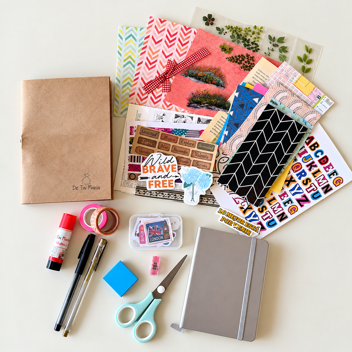 set de materiales para journaling