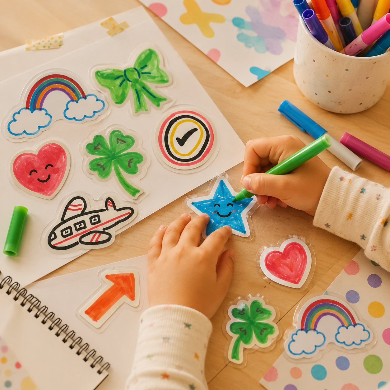 taller para ninos de crear stickers