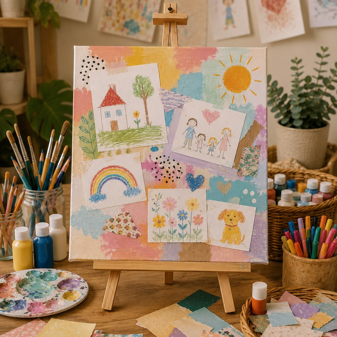 cuadro de dibujos infantiles