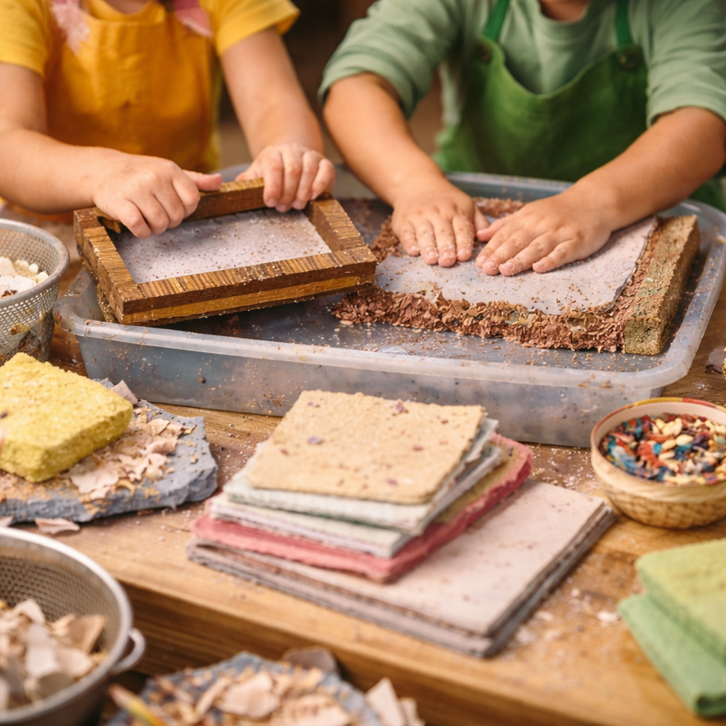 Taller de Papel Reciclado para Niños – Crea tu Propia Libreta