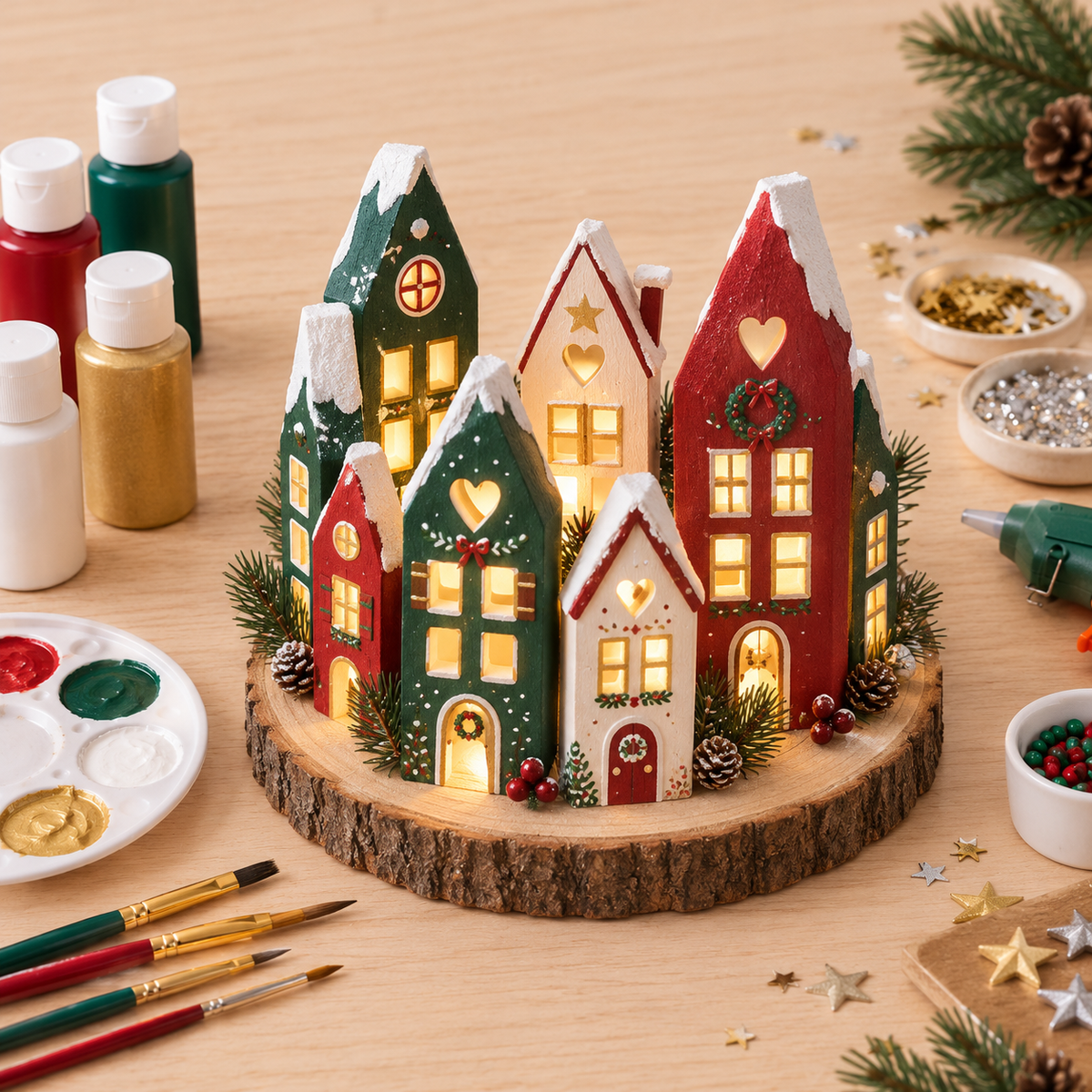 Taller Villa de Navidad en Yeso | Taller para adultos | Mall Plaza Los Dominicos